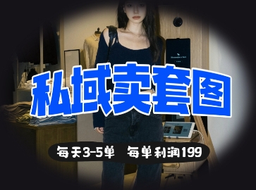 私域卖套图每天3-5单,每单利润99-蓝海优创