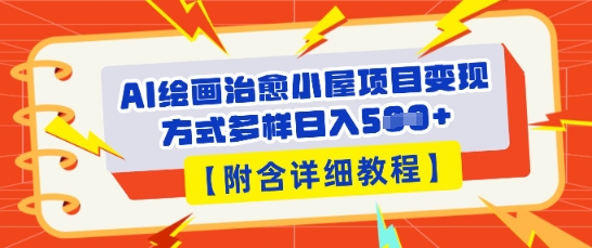 AI绘画治愈小屋项目,变现方式多样,小白也能操作(附详细教程)-蓝海优创