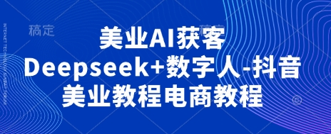 美业AI获客Deepseek+数字人-抖音美业教程电商教程-蓝海优创