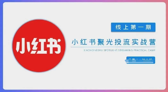 小红书聚光陪跑第一期,教你从0到1玩转小红书聚光投流,搭建小红书付费投流团队,更快的见到效果-蓝海优创