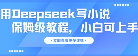 用Deepseek写小说,保姆级教程,小白可实操-蓝海优创